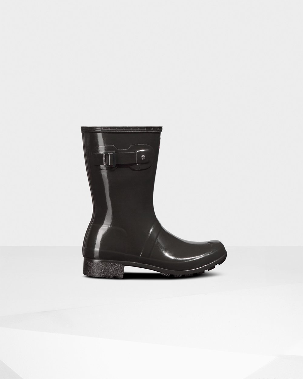 Botas de Lluvia Cortas Hunter Mujer - Original Tour Foldable Gloss - Grises Oscuro - PETGOSB-46